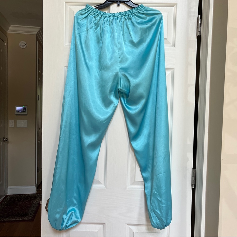Turquoise Satin Kung Fu / Martial Arts Set – Men’s L / Unisex – Like New - Picture 6 of 7